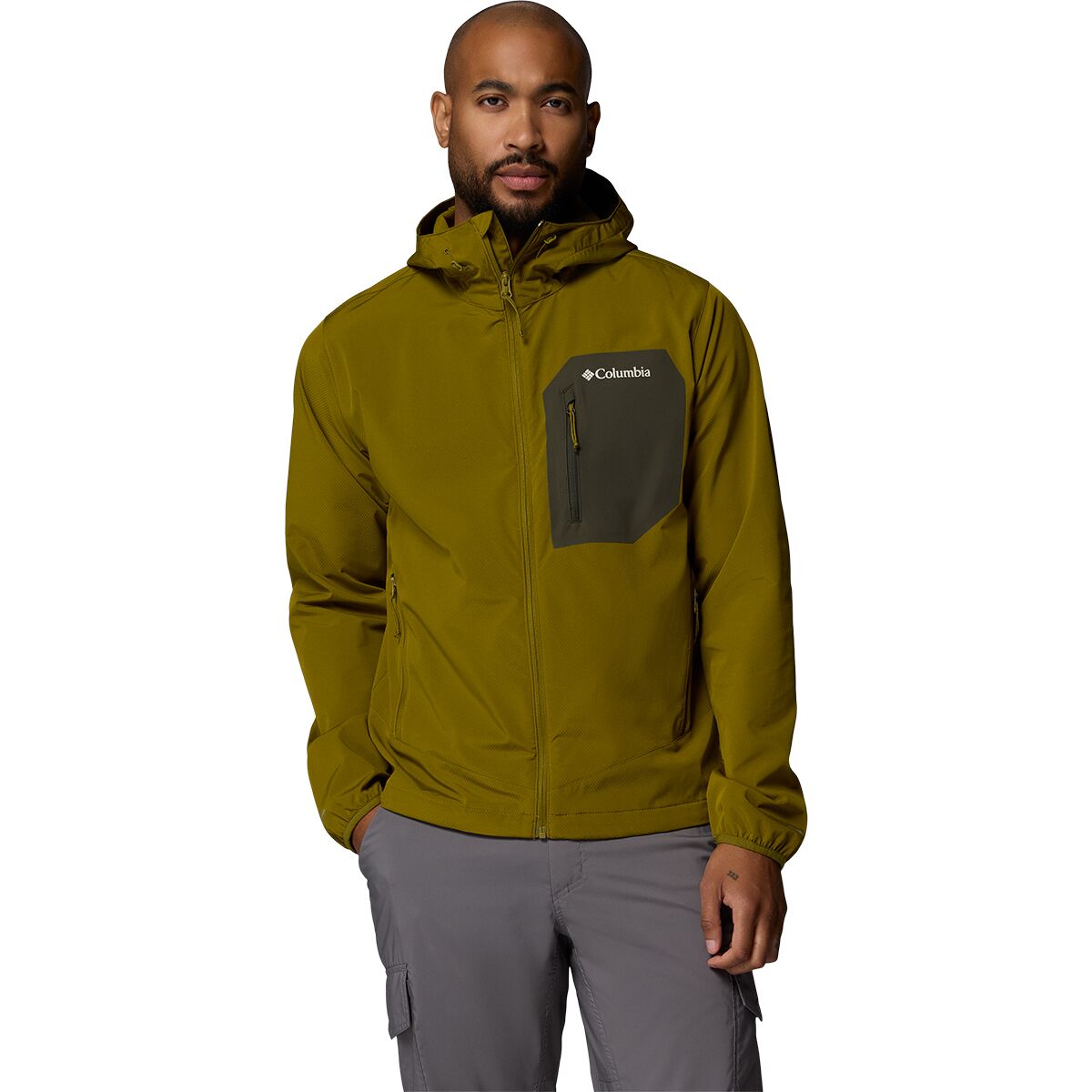 Columbia Columbia Men's Tall Heights III Hooded Softshell Jacket in Mossy Green / Greenscape - Size: XL - $67.50 at Steep and Cheap