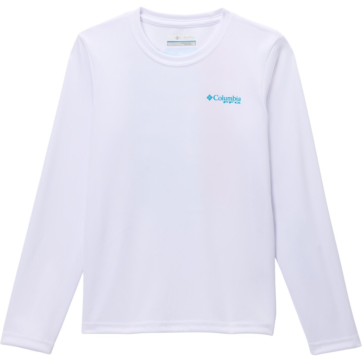 Columbia Boy's Terminal Tackle PFG Fish Bars Long-sleeve Shirt in White Graphic - Size: Small