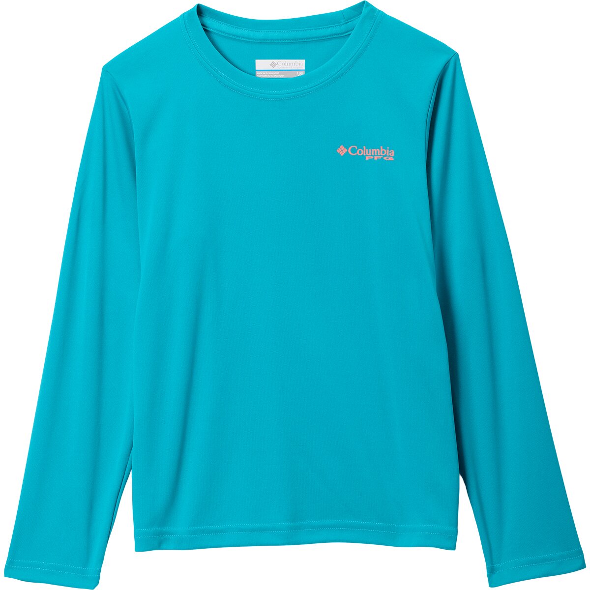 Columbia Boy's Terminal Tackle PFG Fish Shine Long-Sleeve Shirt in Ocean Teal - Size: Medium