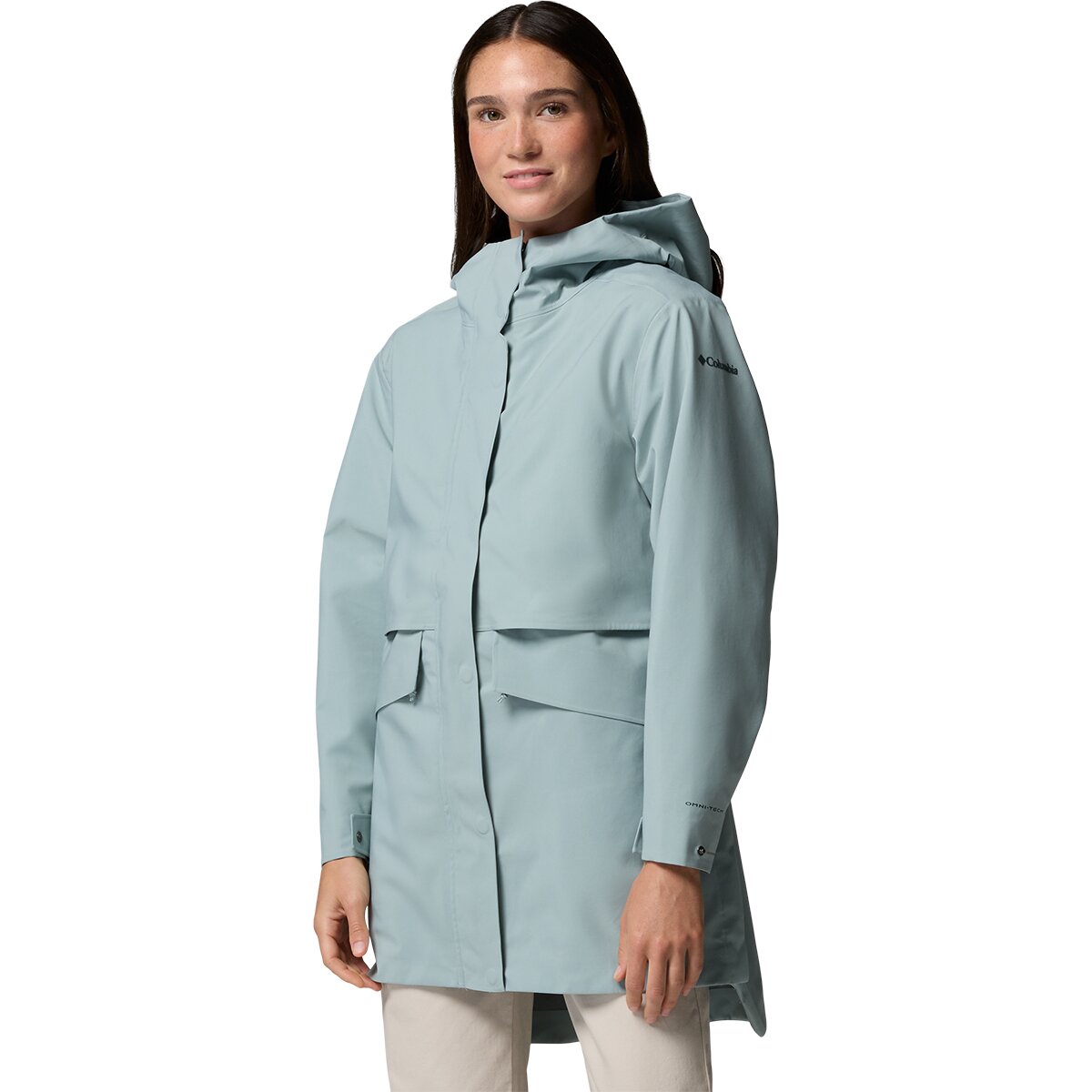 Columbia Women's AmazeRain 3L Shell in Crushed Blue - Size: XL