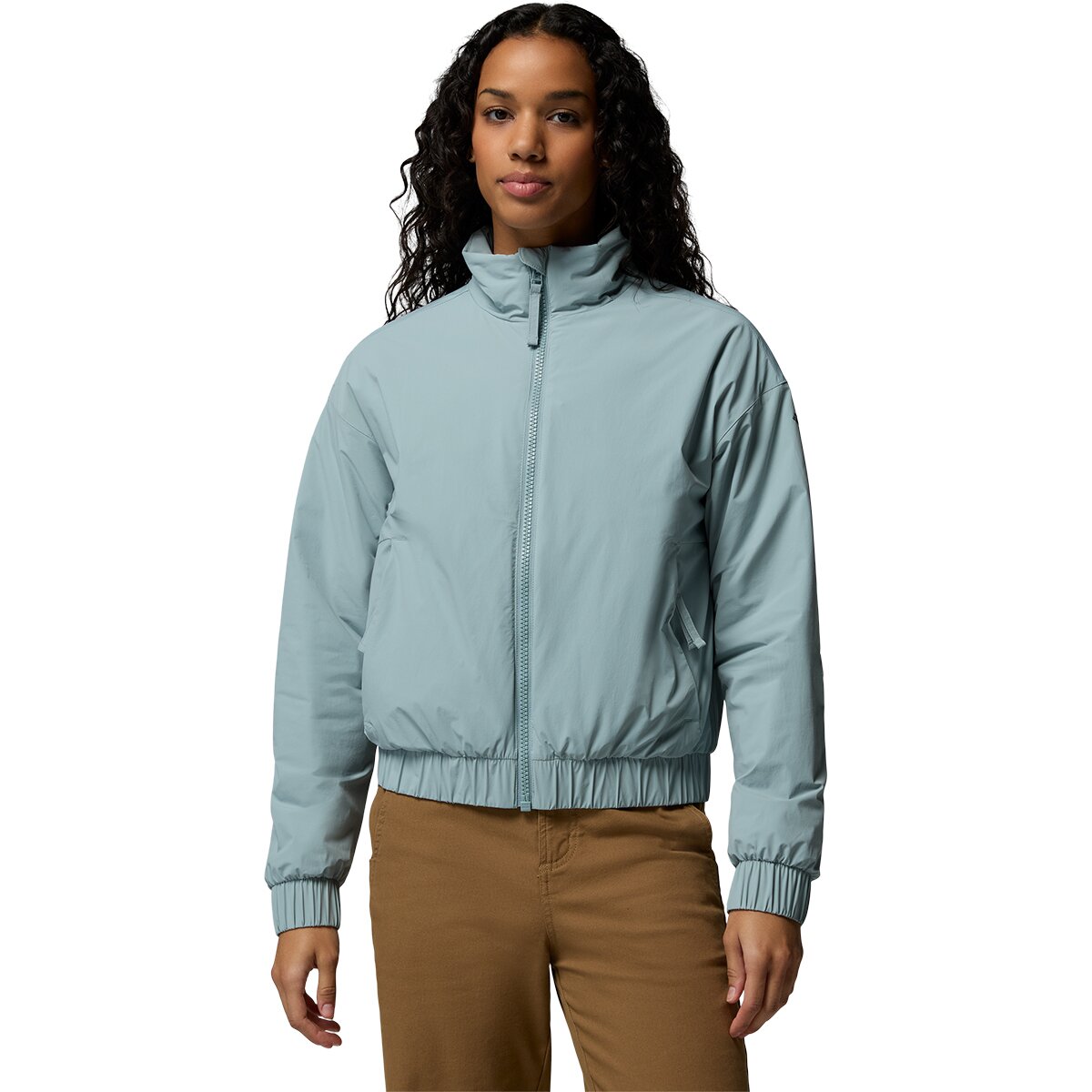 Columbia Women's AmazeStretch Insulated Bomber Jacket in Crushed Blue - Size: Medium