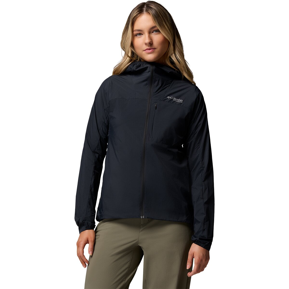 Columbia Women's Khyex Pro Wind Jacket in Black - Size: Large