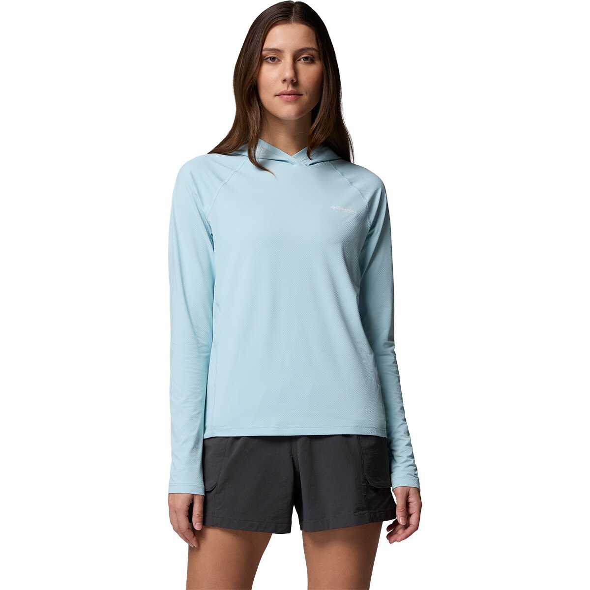 Columbia Women's PFG Solar Stream II Hoodie in Marine Light - Size: Large