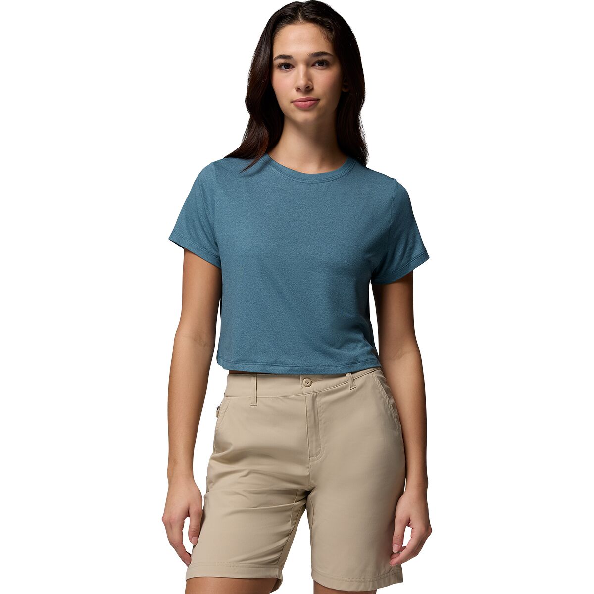 Columbia Columbia Women's Parsons Point Short-Sleeve T-Shirt in Everblue Heather - Size: XL - $14.70 at SteepandCheap.com