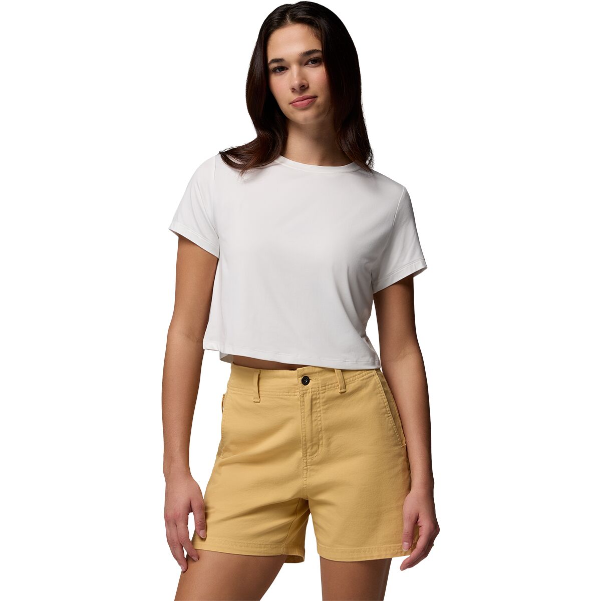 Columbia Women's Parsons Point Short-Sleeve T-Shirt in Sea Salt - Size: Large