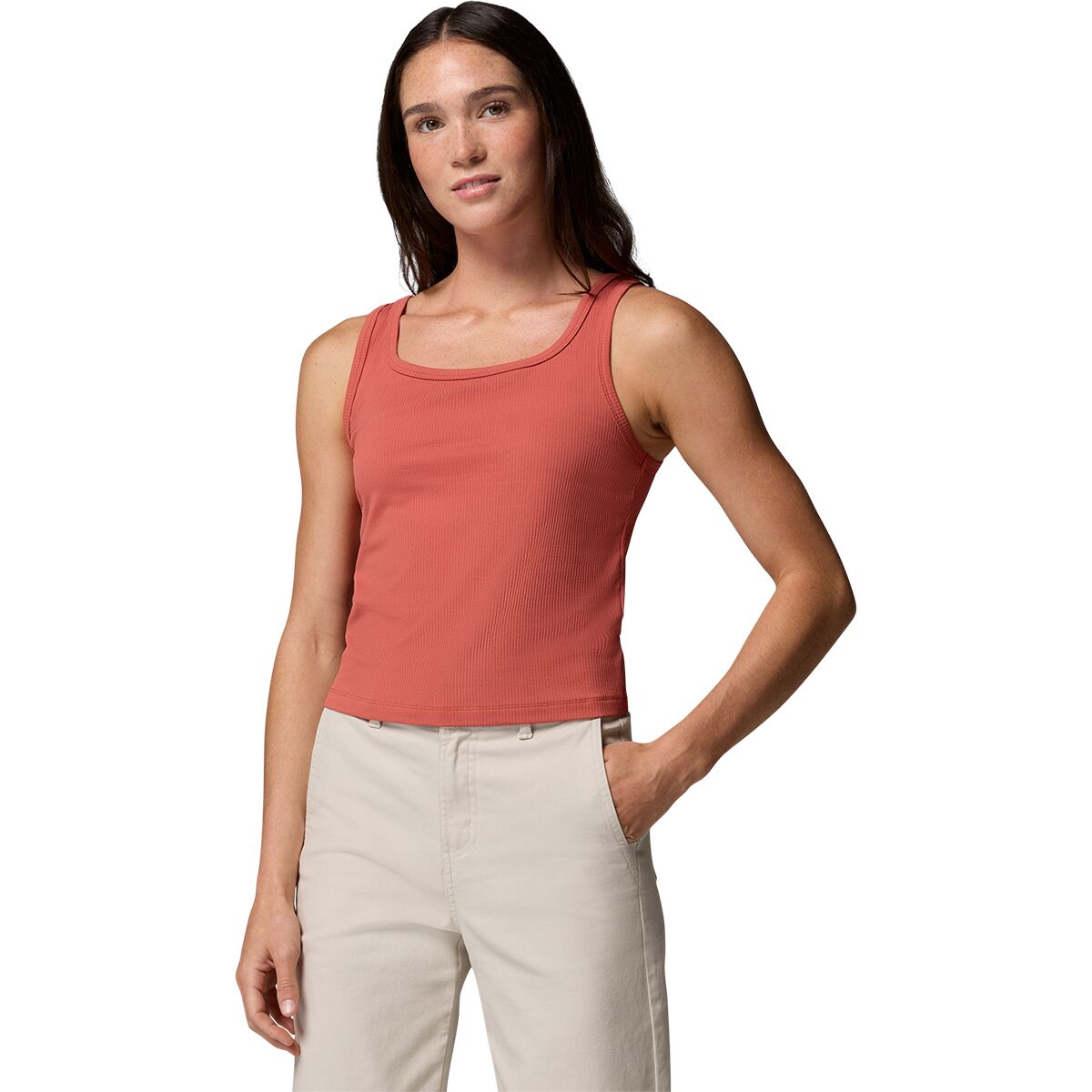 Columbia Women's Pinetown Canyon Rib Tank Top in Washed Red - Size: XS