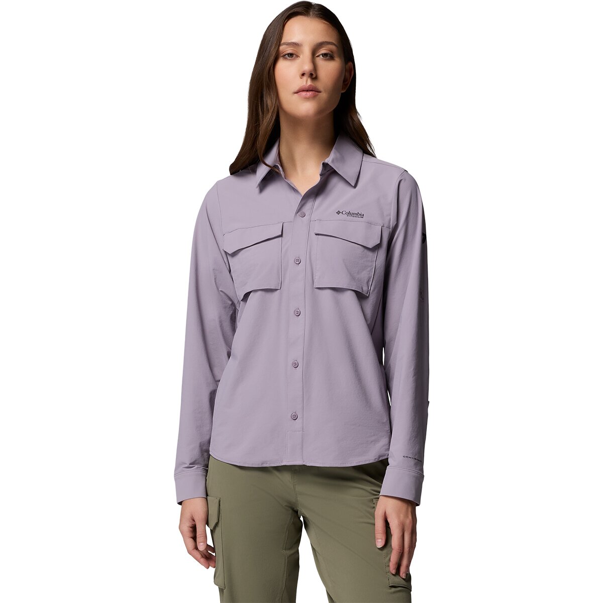 Columbia Women's Silver Ridge Elite Woven Long-Sleeve Shirt in Shale Purple - Size: Large