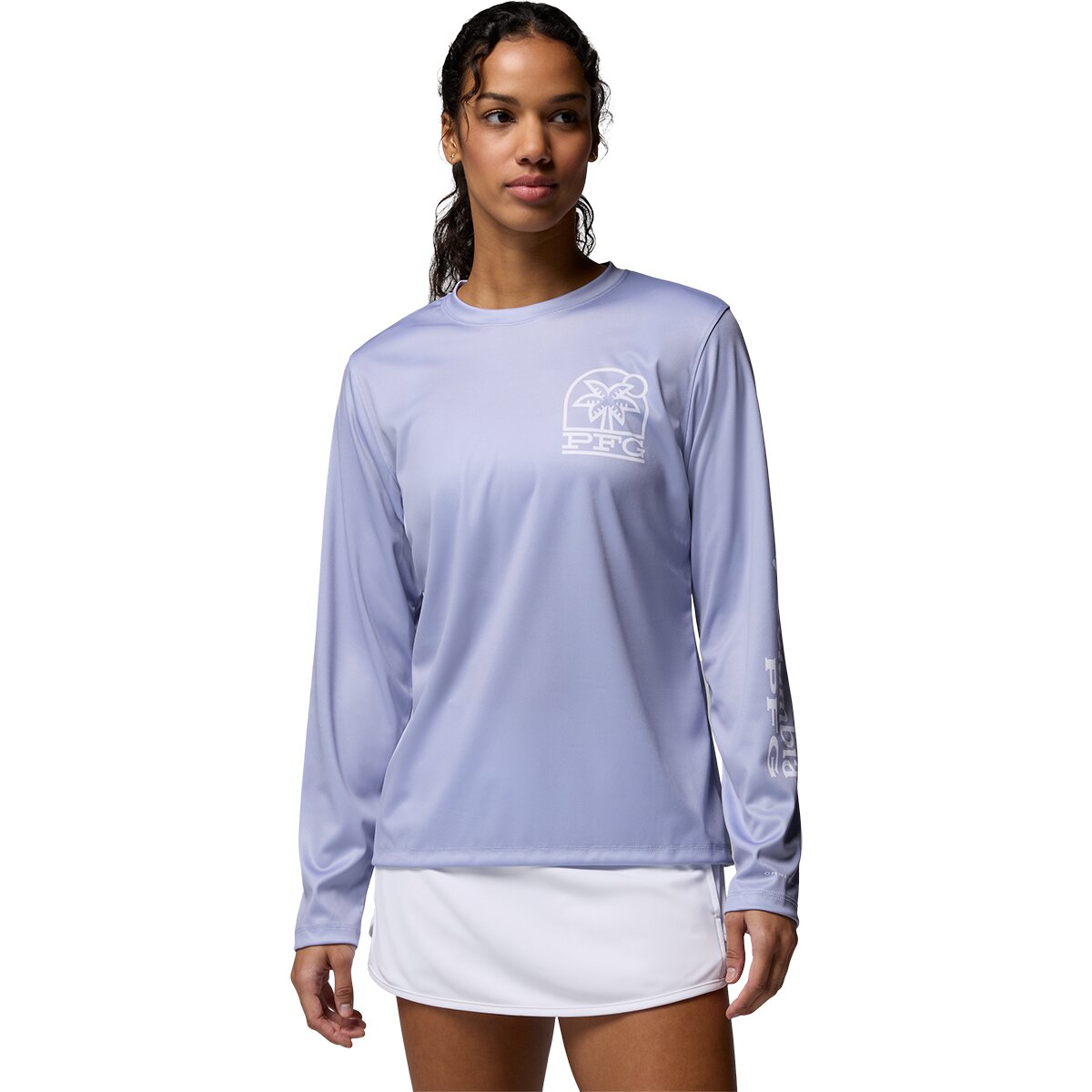 Columbia Women's Tidal Palm Waves Long-Sleeve T-Shirt in Twilight - Size: XL
