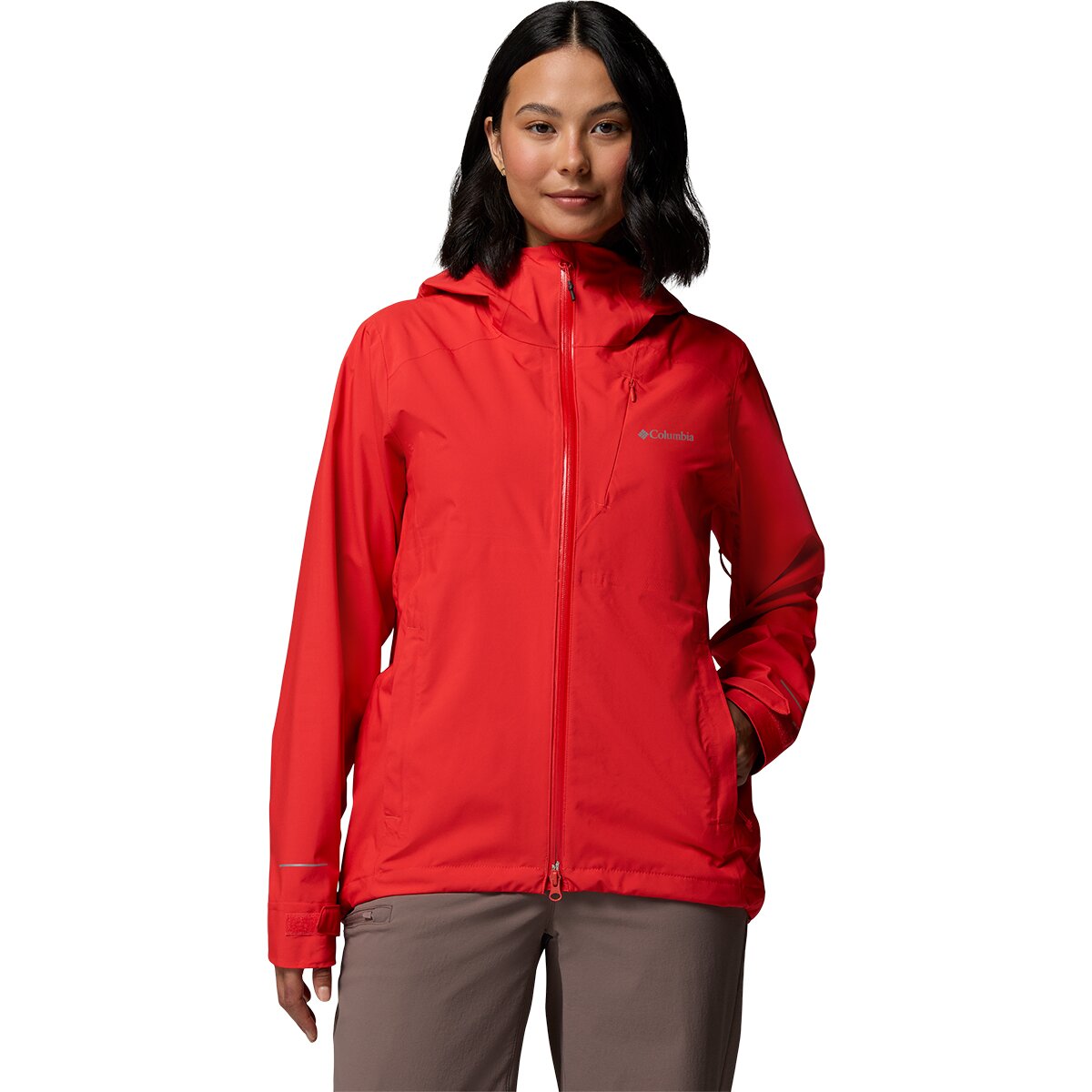 Columbia Women's Trailborne 2.5L Shell in Poppy Red - Size: Medium