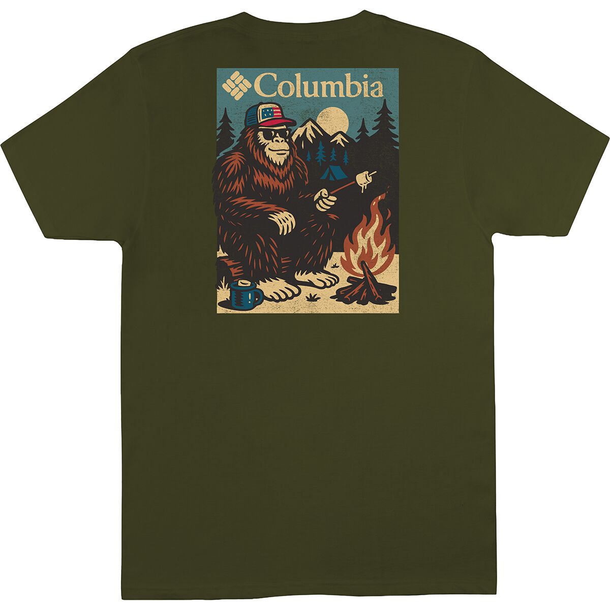 Columbia Men's Squatchin T-Shirt in Surplus Green - Size: Small