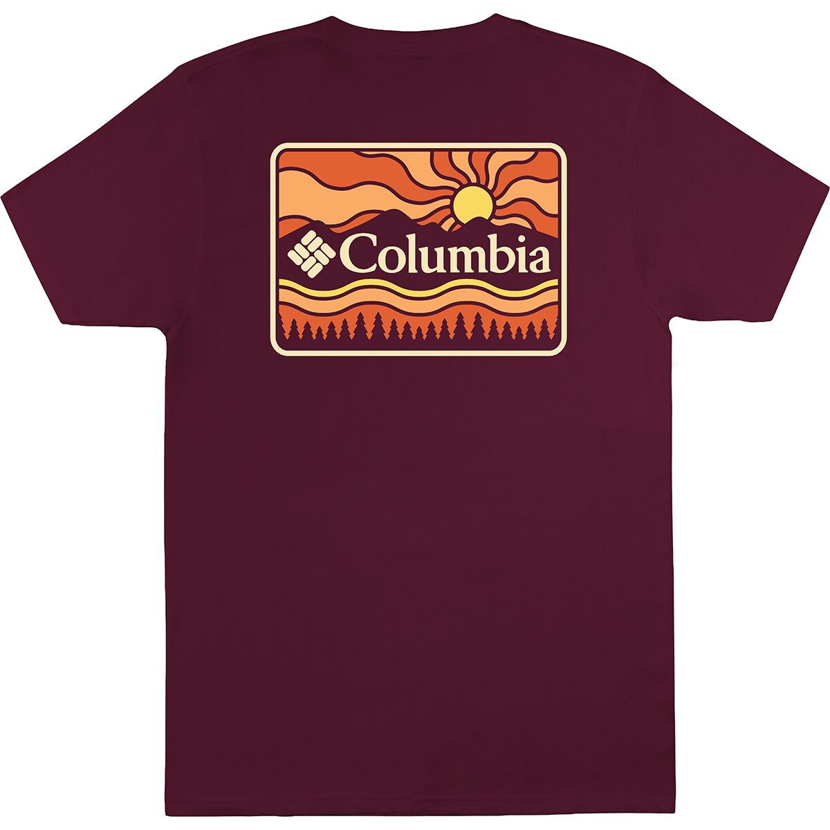 Columbia Men's Sunwave T-Shirt in Rich Wine - Size: Small