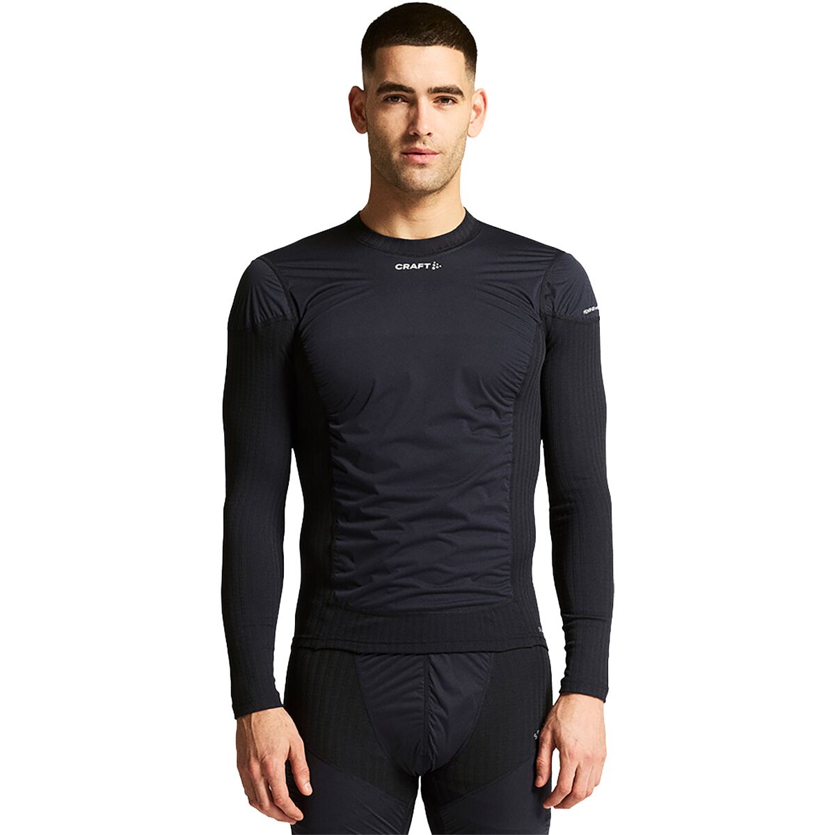Craft Men's Active Extreme X Wind Long-Sleeve Baselayer in Black / Granite - Size: Medium