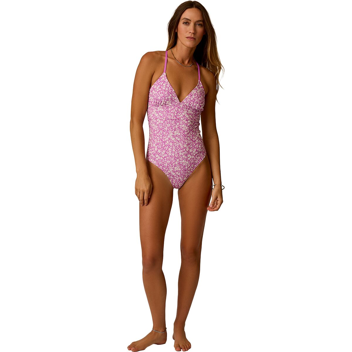 Carve Designs Women's Dahlia One-Piece Swimsuit in Fleur / Violet - Size: Large