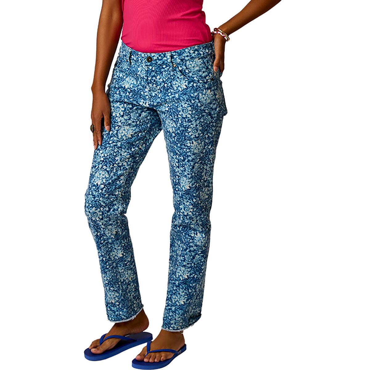 Carve Designs Women's Carson Jean in Indigo Floral - Size: 14