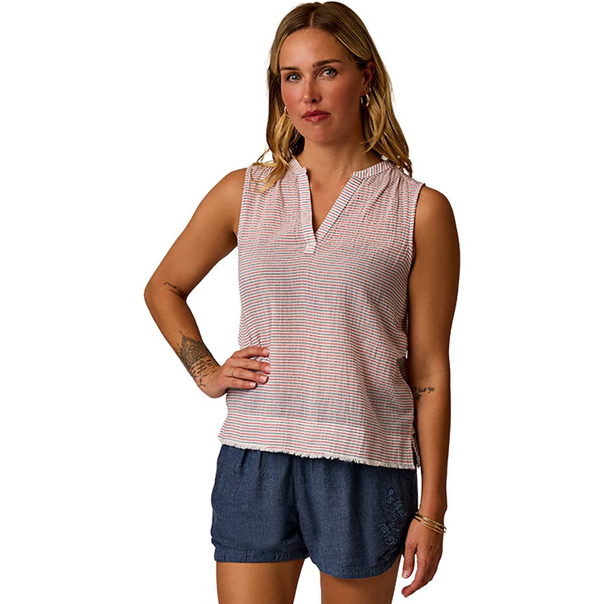 Carve Designs Women's Dylan Tank Top in Captain Stripe - Size: XS
