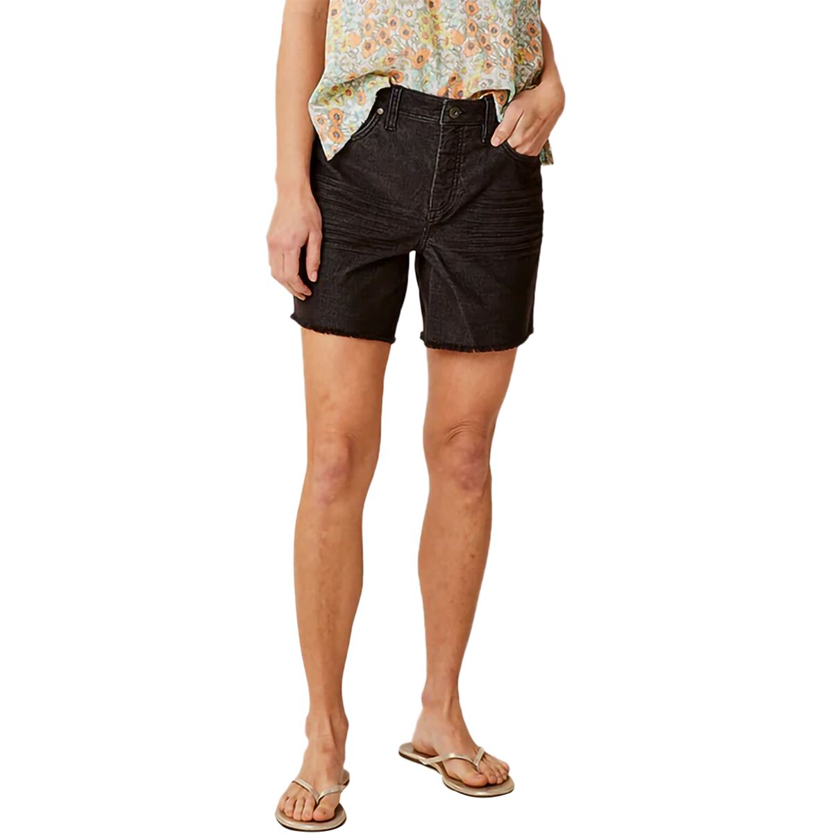 Carve Designs Women's Oahu Hi Rise 6in Short in Black - Size: 2