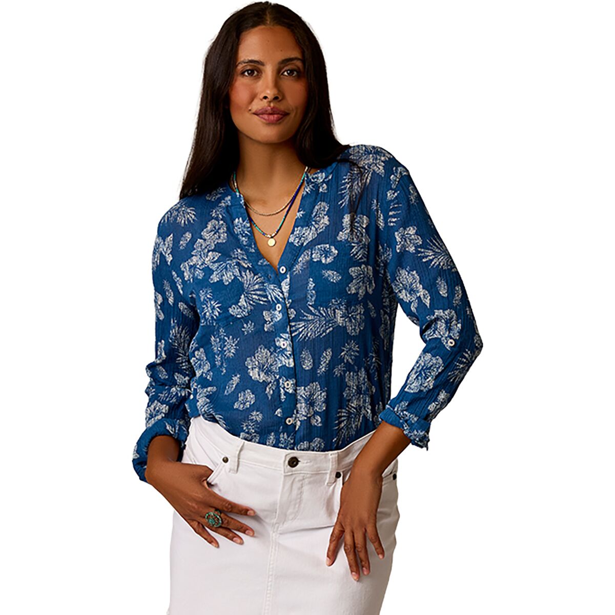 Carve Designs Women's Dylan Gauze Tunic in Vintage Kokomo - Size: Small