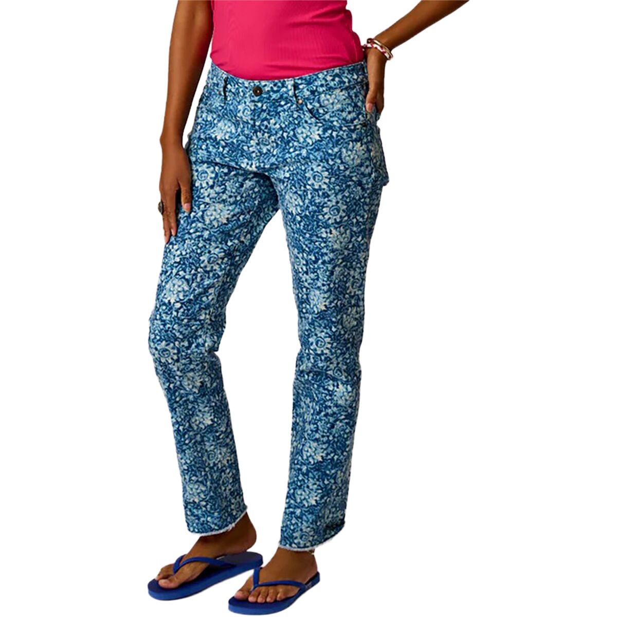 Carve Designs Women's Carson Hi Rise Jean in Indigo Floral - Size: 14