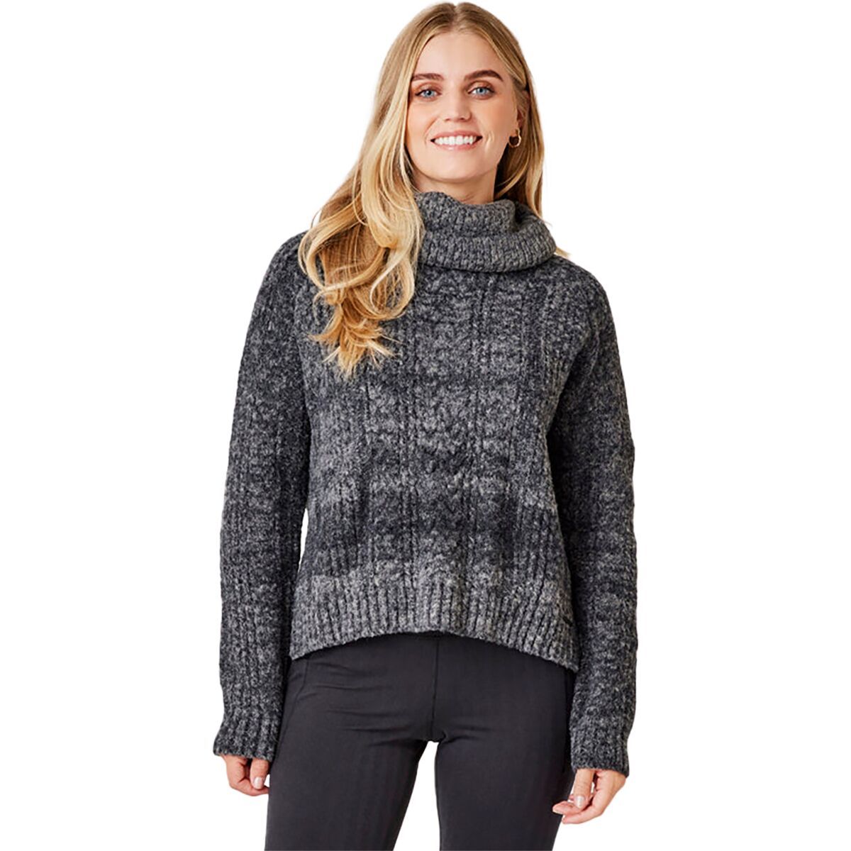 Carve Designs Women's Field Sweater in Chocolate Heather - Size: XS