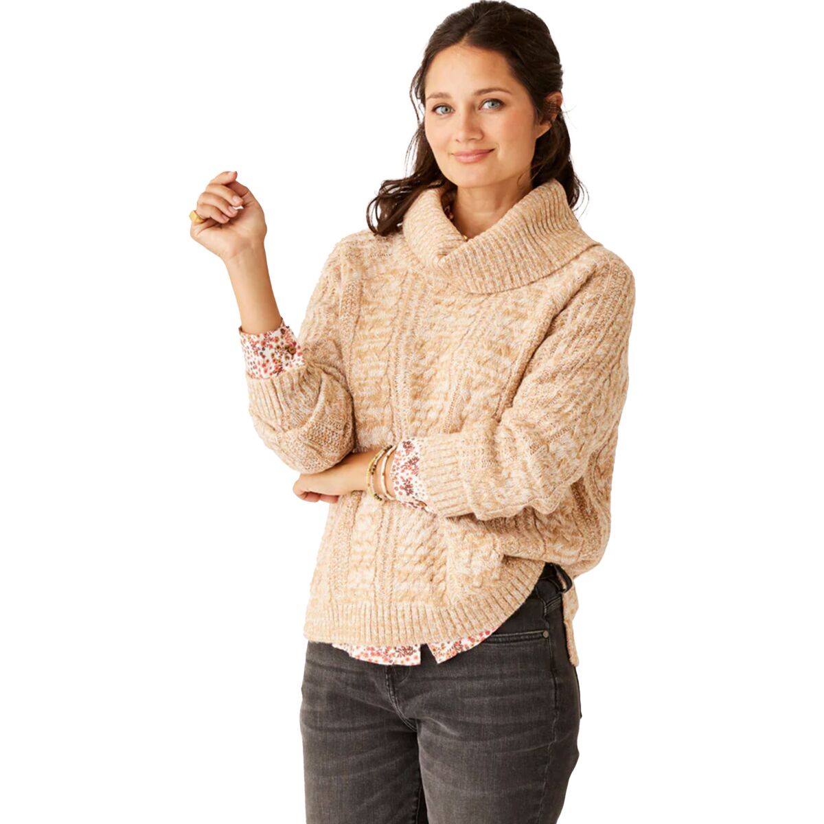 Carve Designs Carve Designs Women's Field Sweater in Camel Heather - Size: XL - $41.28 at Steep and Cheap