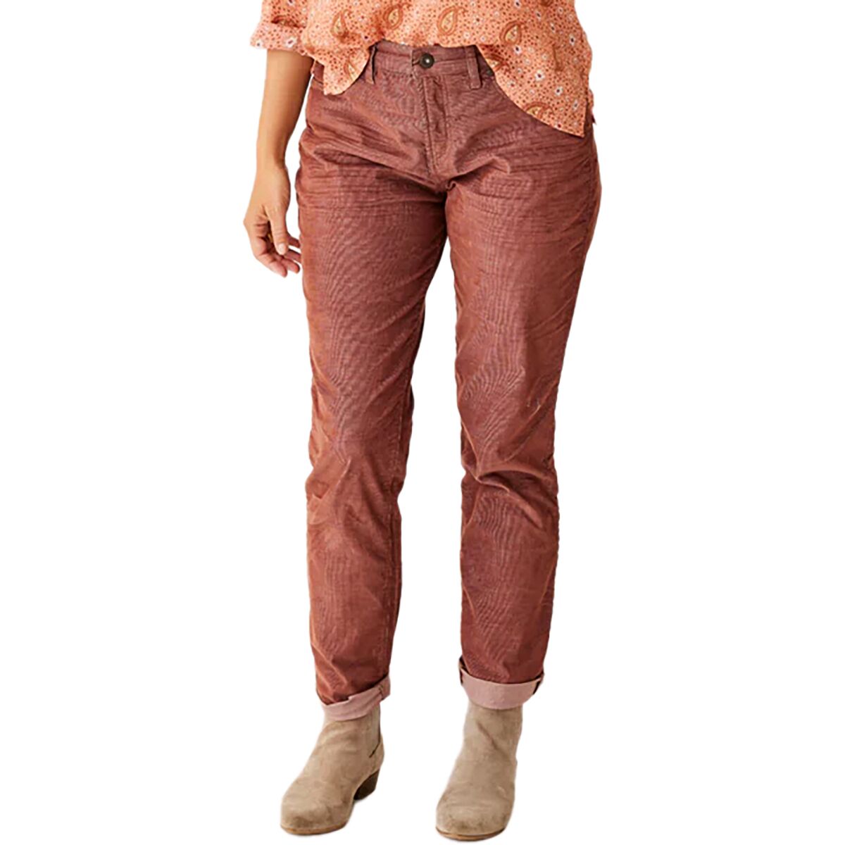 Carve Designs Women's Carson Cord Hi Rise Pant in Chocolate - Size: 14