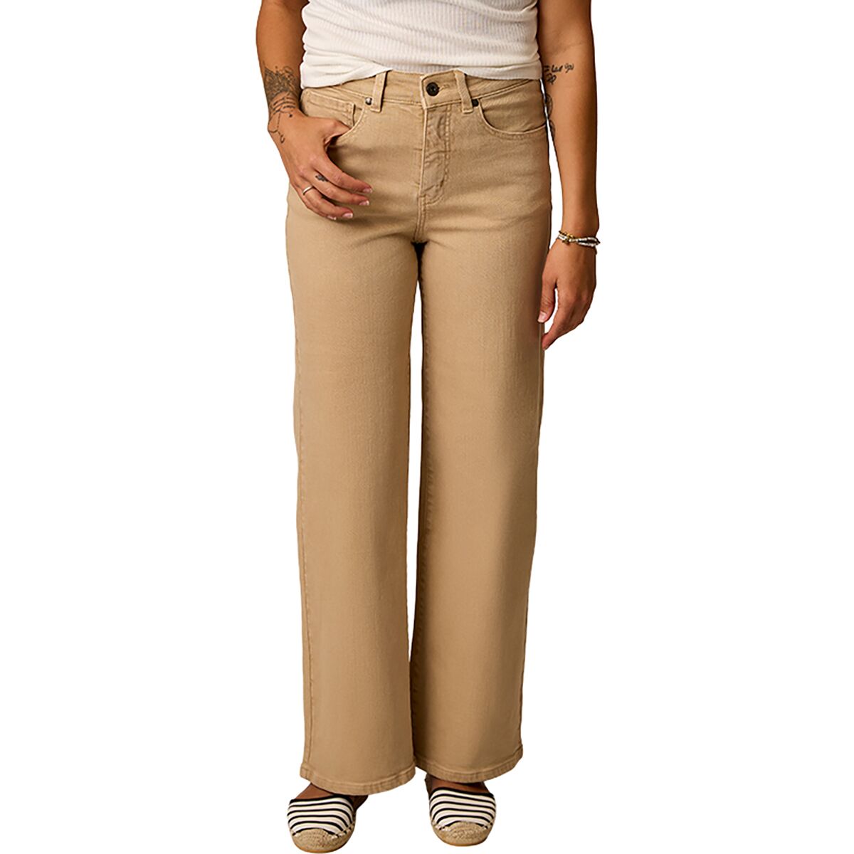 Carve Designs Women's Audrey Wide Leg Pant in Sand - Size: 12