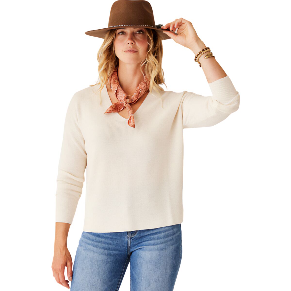Carve Designs Carve Designs Women's Zella Merino Sweater in Birch Heather - Size: XS - $59.40 at Steep and Cheap