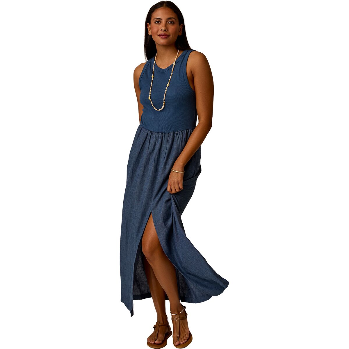 Carve Designs Women's Lark Linen Dress in Captain Chambray - Size: Small