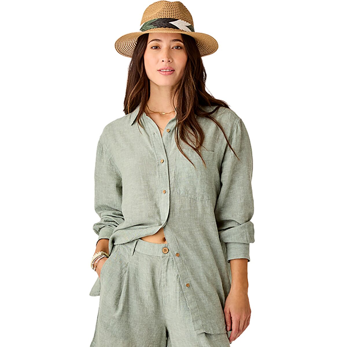 Carve Designs Women's Taylor Linen Tunic in Fatigue Chambray - Size: XL