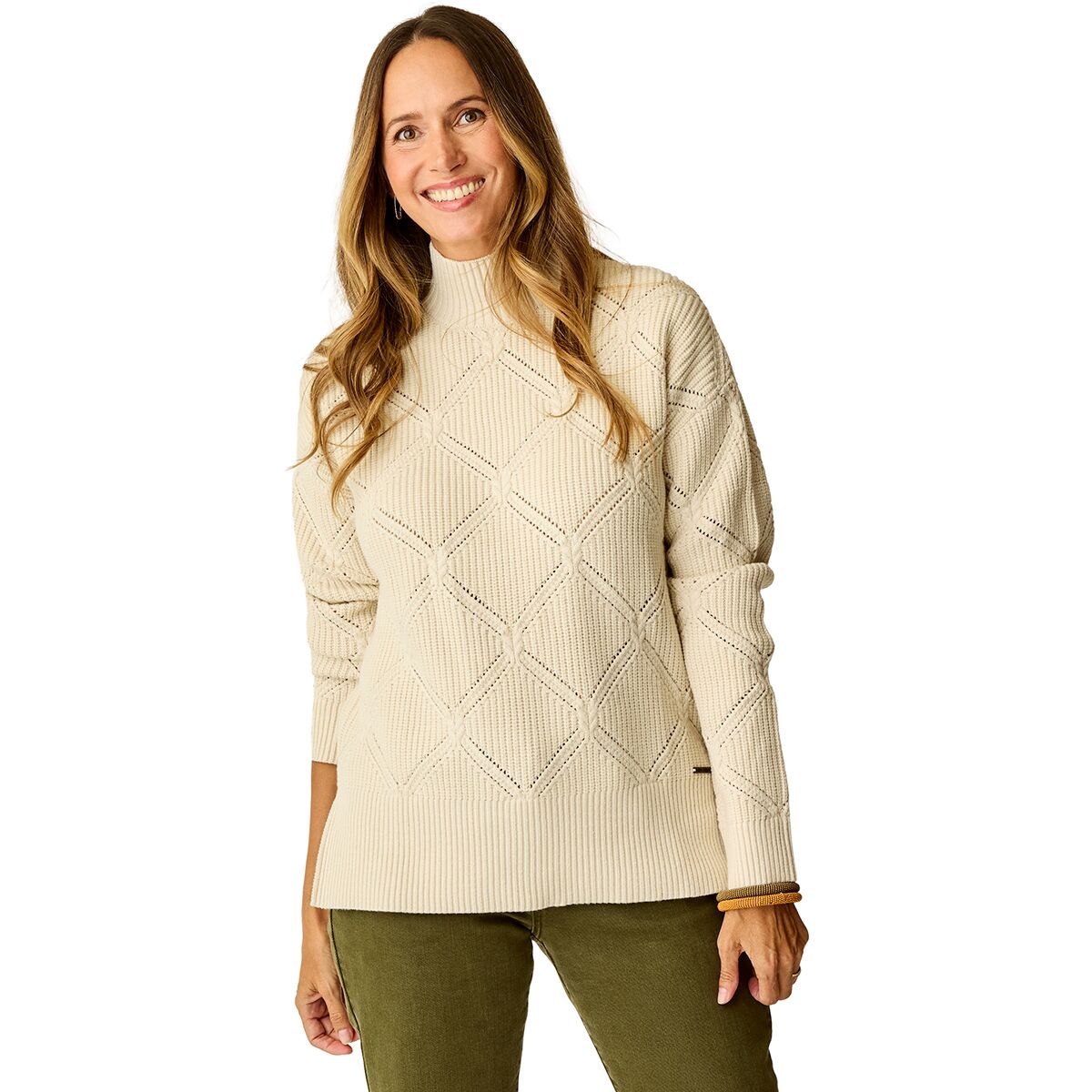 Carve Designs Carve Designs Women's Woodward Allover Sweater in Birch - Size: XL - $44.80 at Steep and Cheap