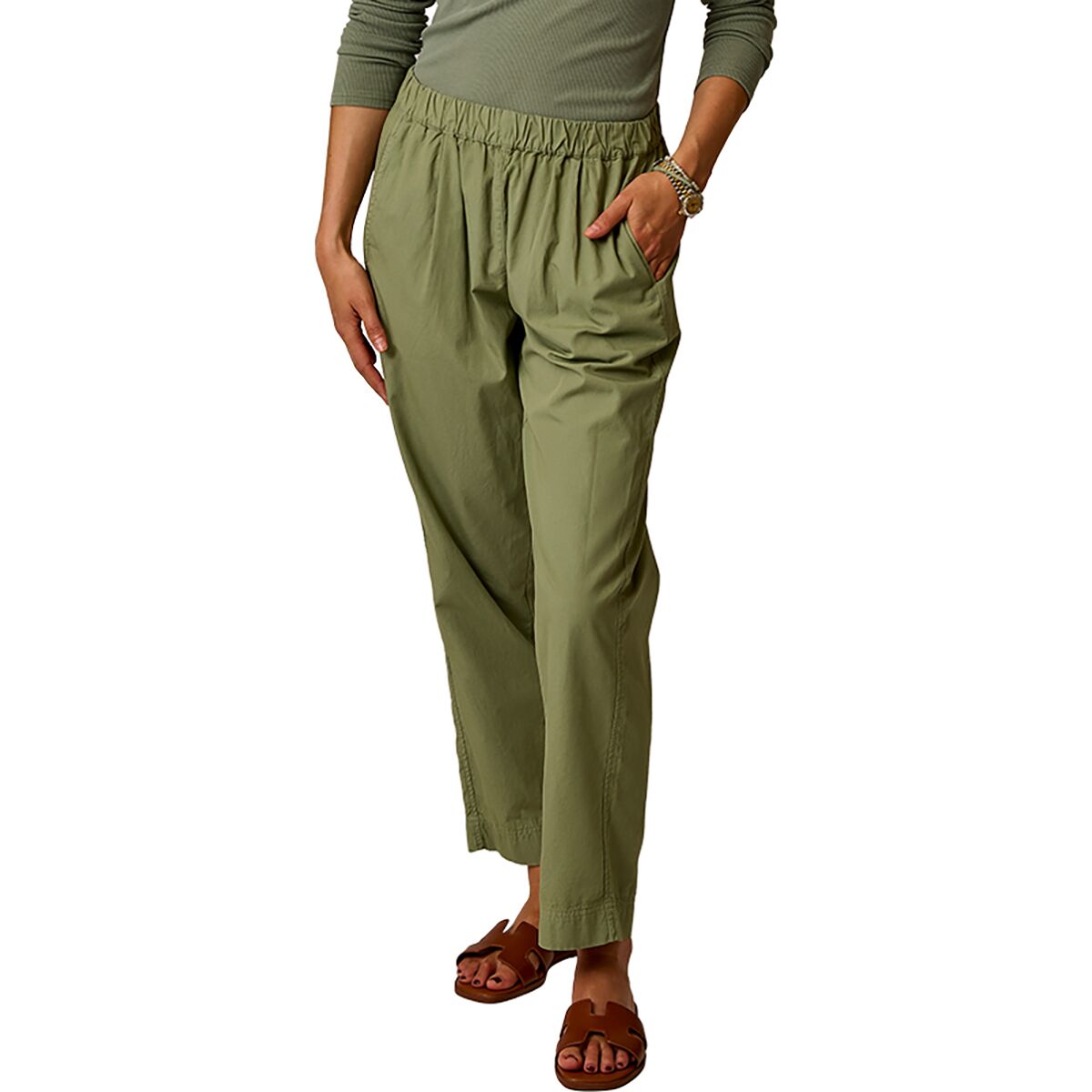 Carve Designs Women's Ada Poplin Pant in Fatigue - Size: XL