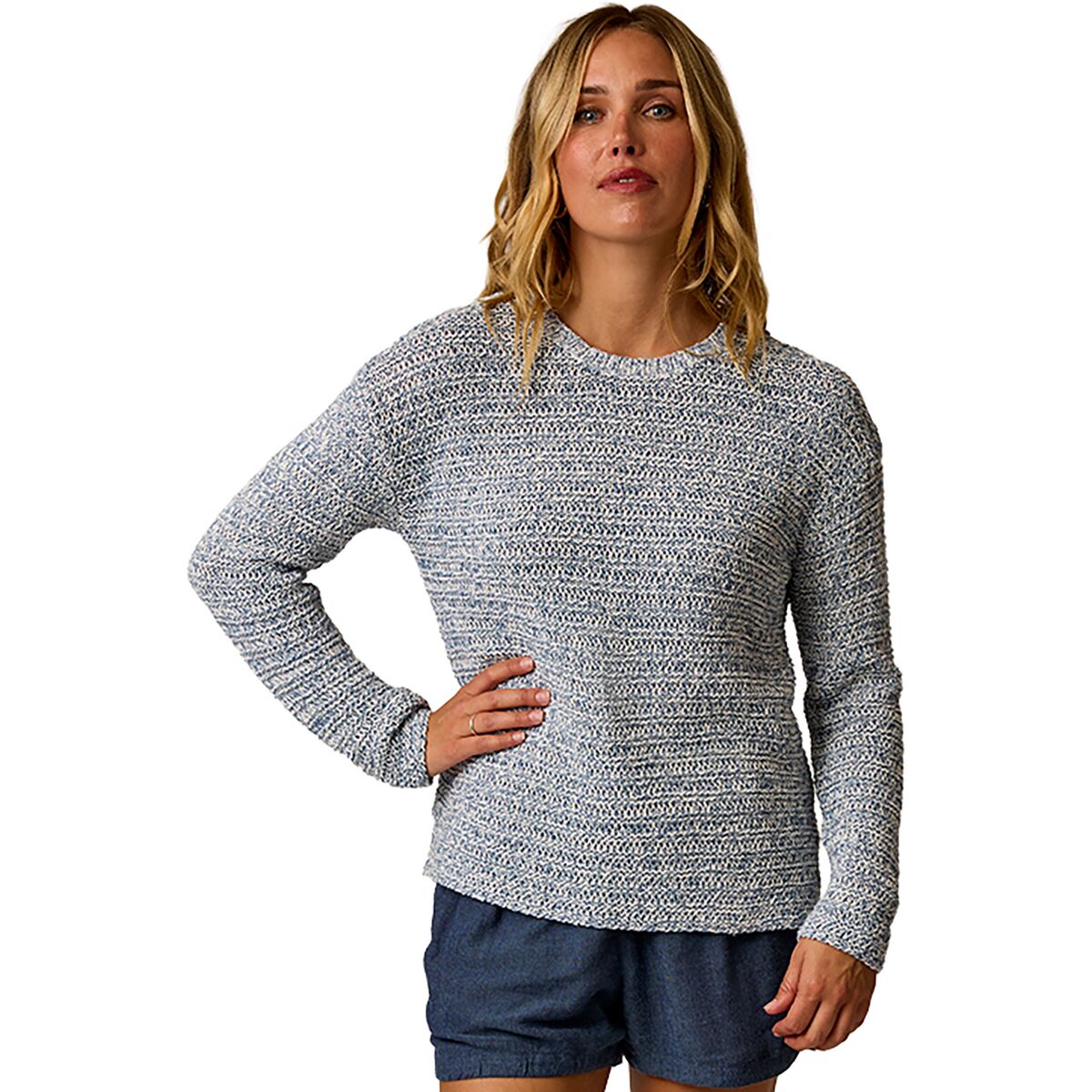 Carve Designs Carve Designs Women's Clarissa Marled Sweater in Captain - Size: XS - $68.56 at Steep and Cheap