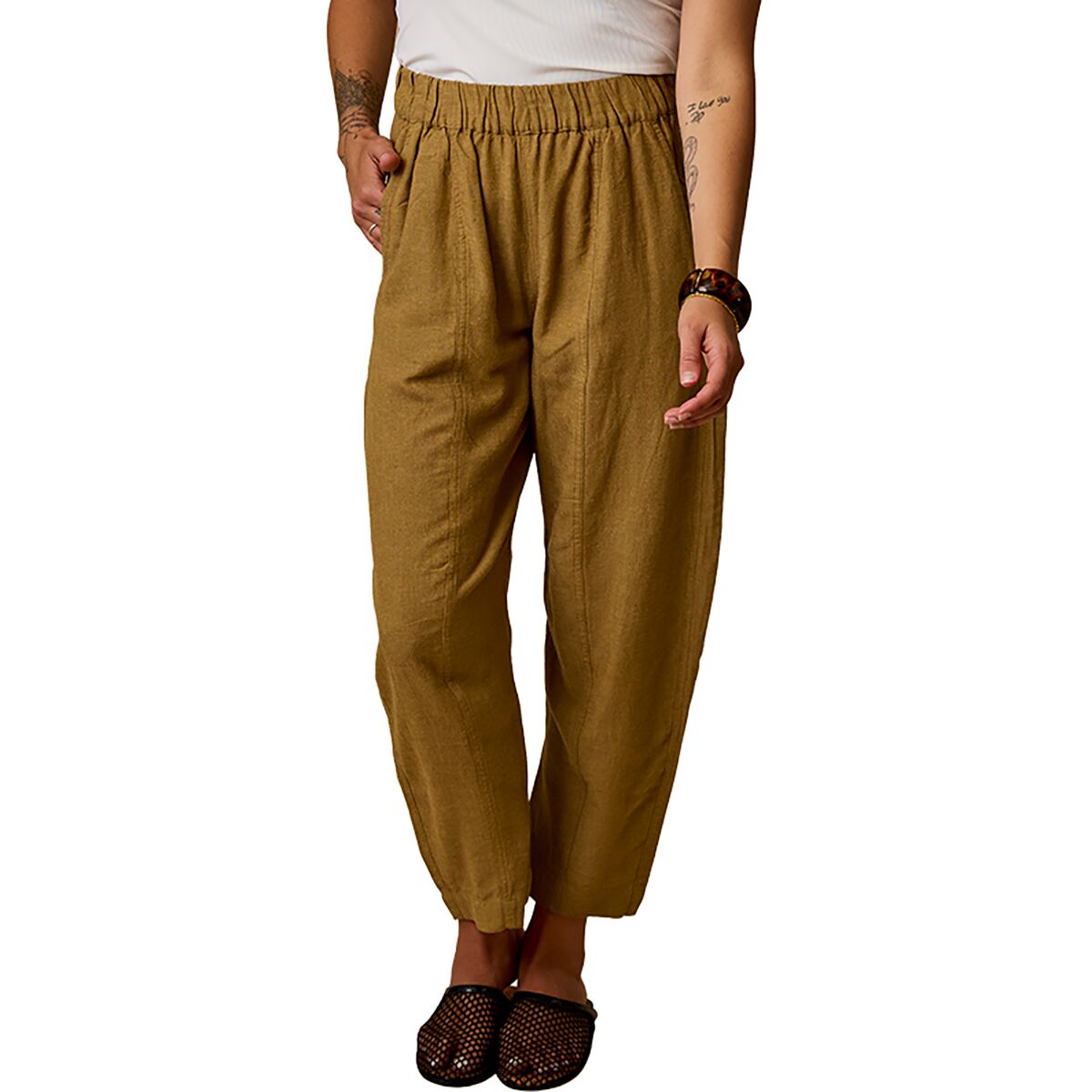 Carve Designs Women's Freya Linen Pant in Golden Chambray - Size: XL