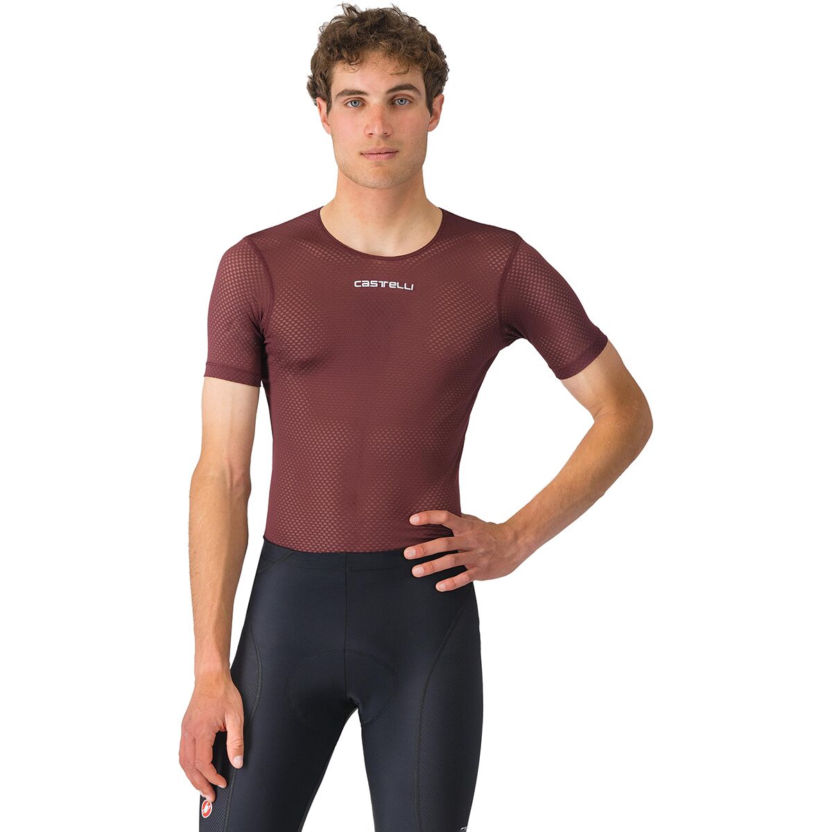 Castelli Castelli Men's Pro Mesh 2.0 Short-Sleeve Shirt in Deep Bordeaux - Size: XL - $48.75 at Steep and Cheap