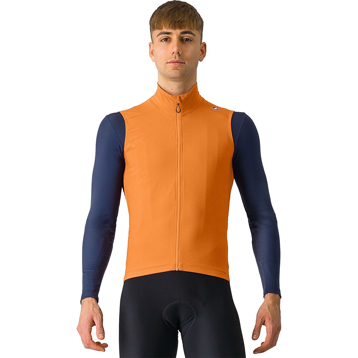 Castelli Men's Espresso Vest in Vivid Orange / Dark Gray - Size: XXL