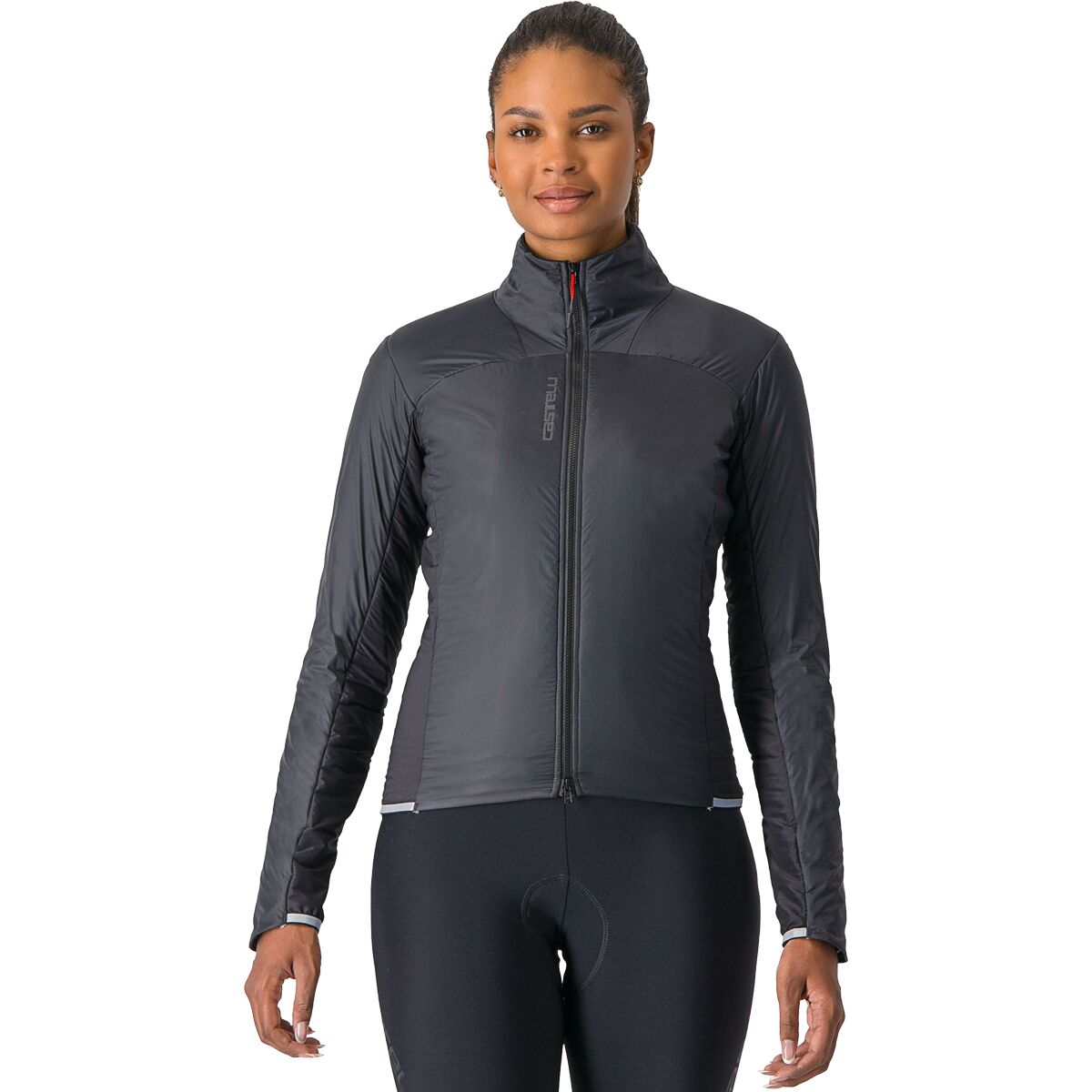 Castelli Castelli Women's Fly Direct Jacket in Light Black / Silver Gray - Size: Large - $120.00 at Steep and Cheap