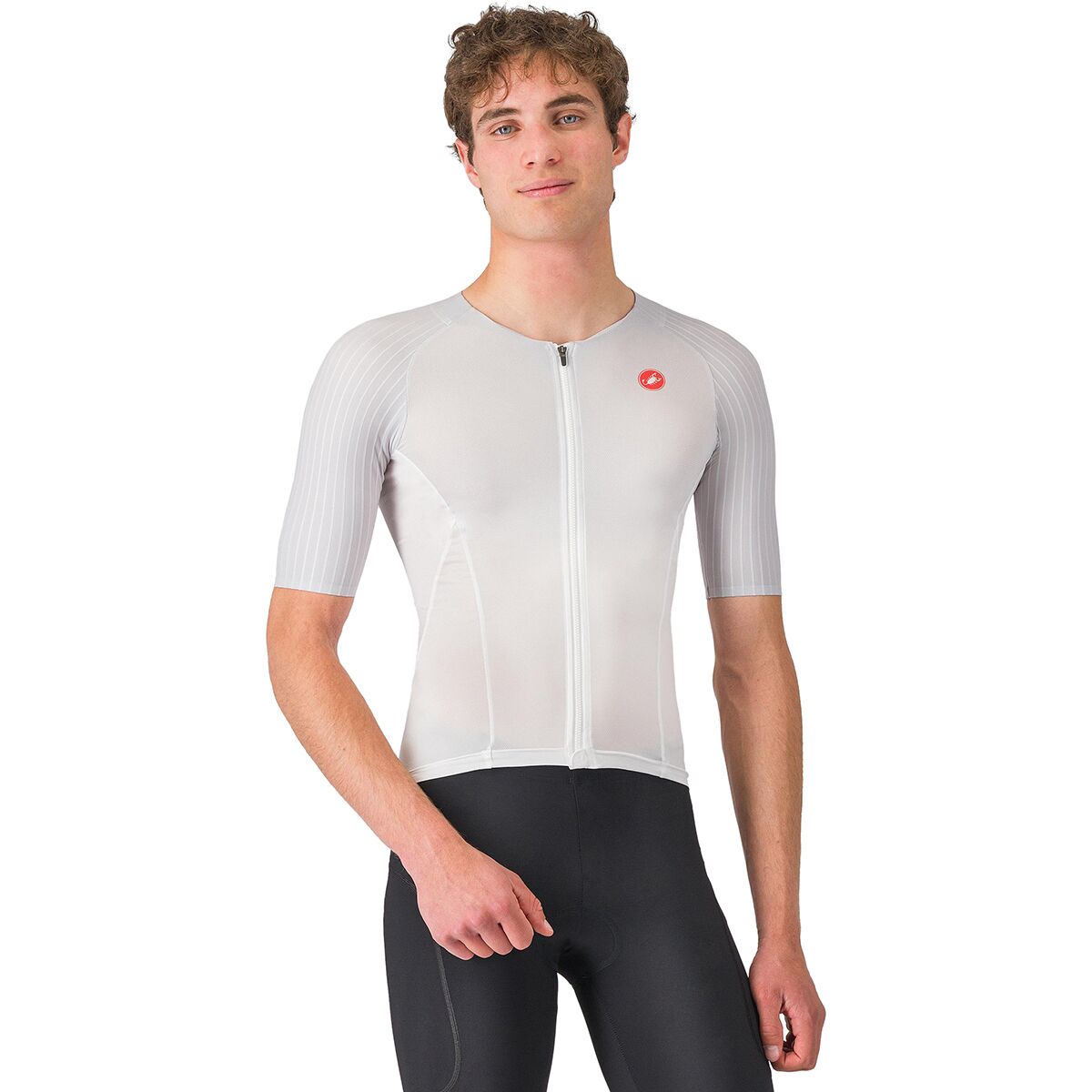 Castelli Men's Free Speed 3 Race Tri Top in Belgian Blue / Multicolor Vivid Orange - Size: Small