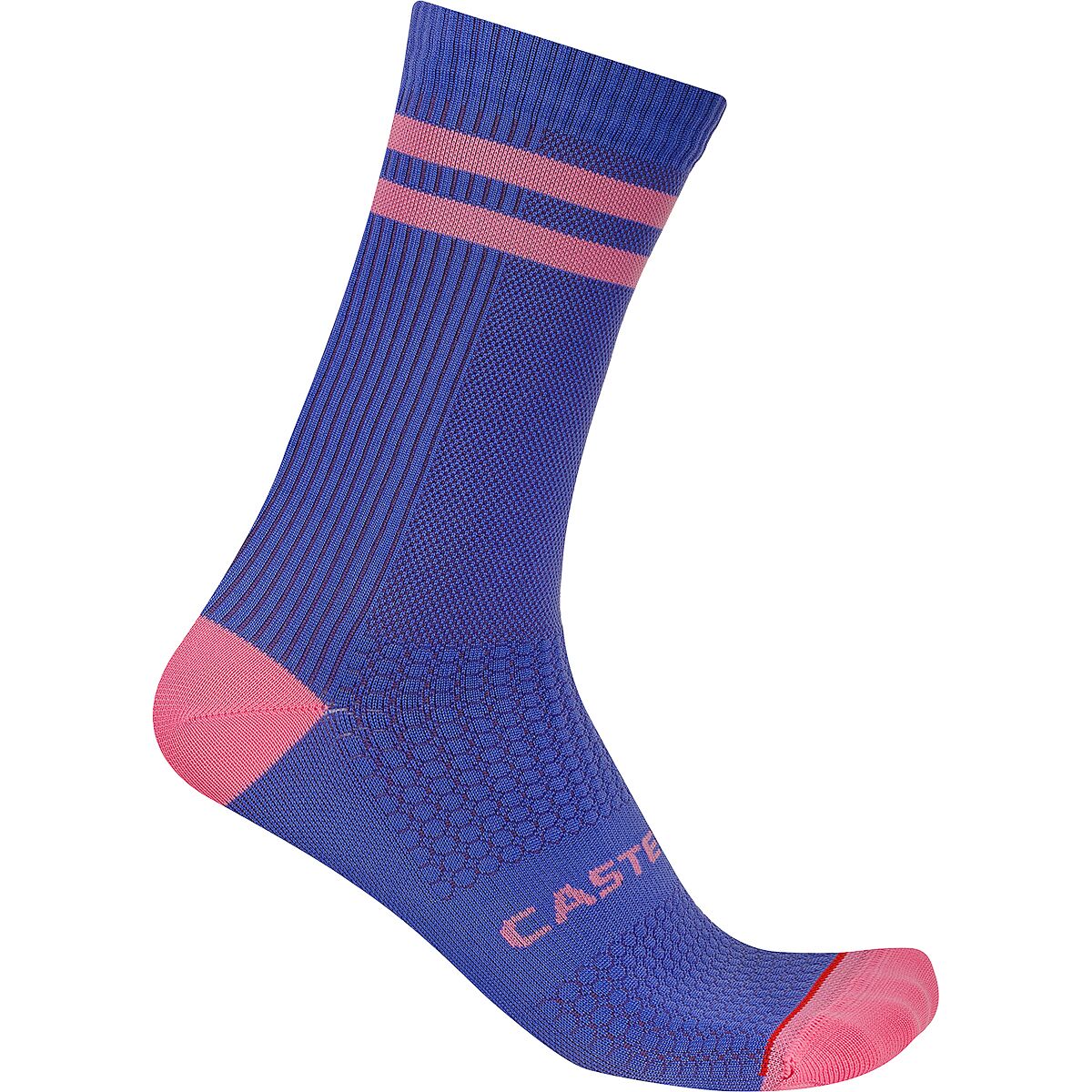 Castelli Originale 18 Sock in Ultraviolet / Rosa Giro - Size: L/XL