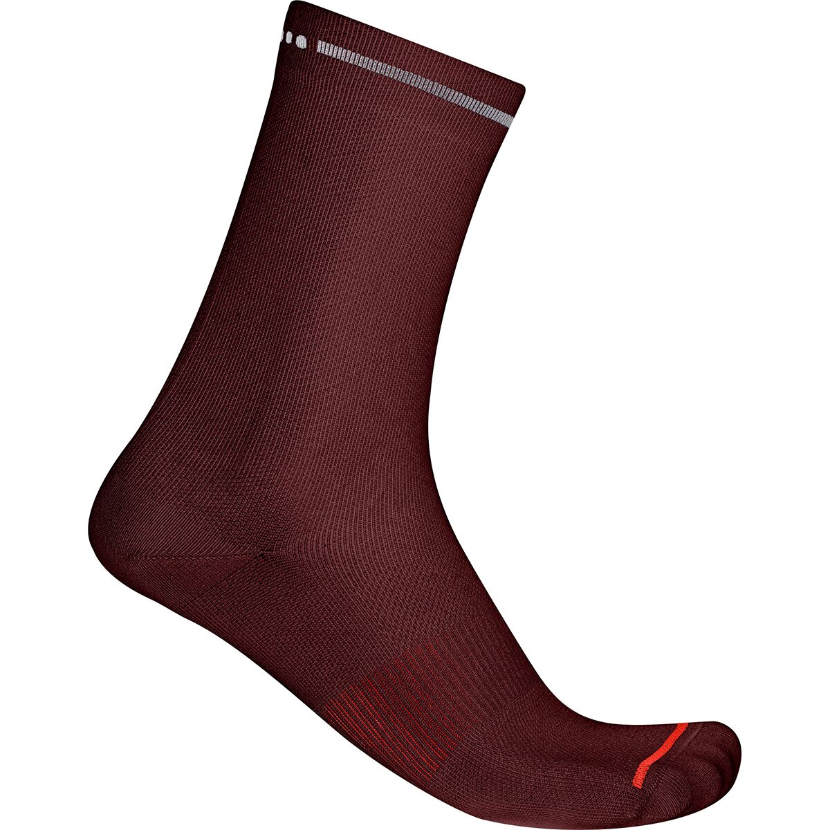 Castelli Premio Evo 18 Sock in Deep Bordeaux - Size: S/M