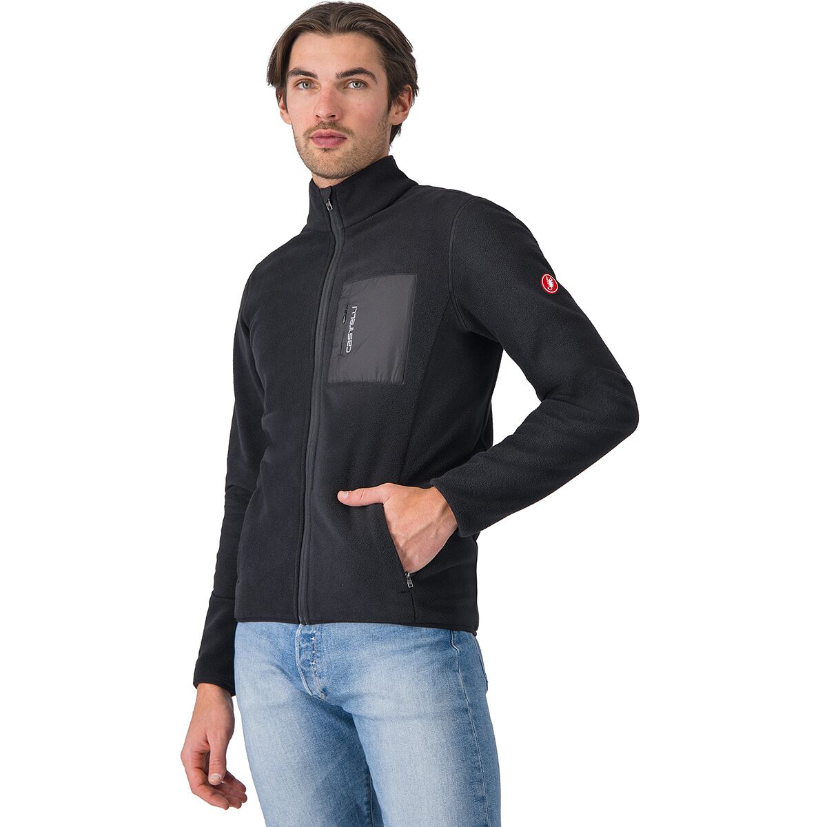 Castelli Men's Classico Fleece Jacket in Black - Size: XXL
