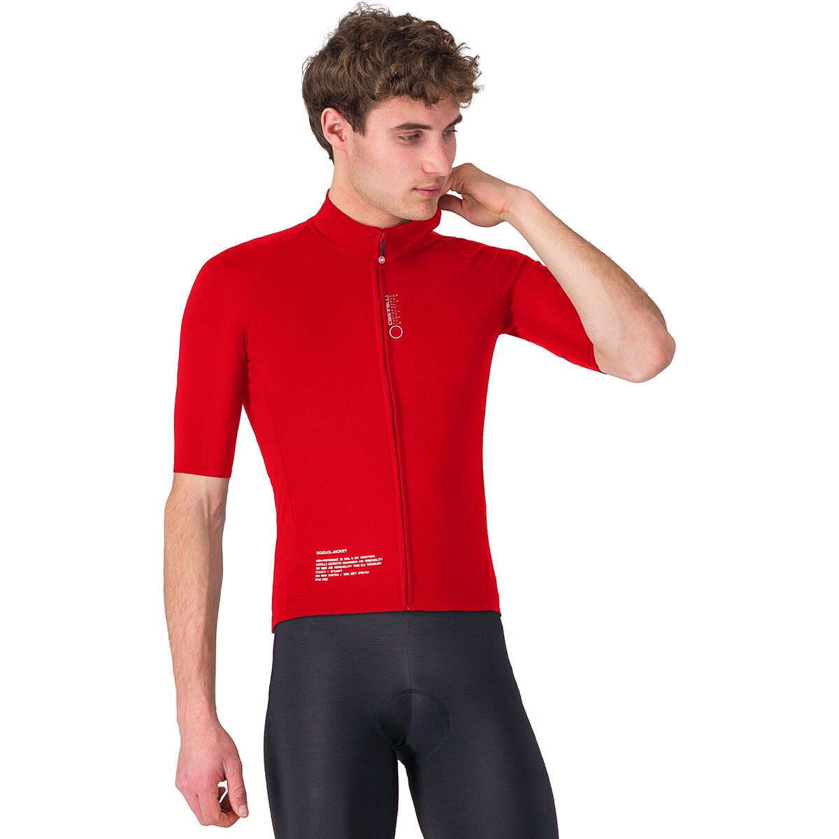 Castelli Men's Do.Di.Ci. Short Sleeve Jacket in Rich Red - Size: Small