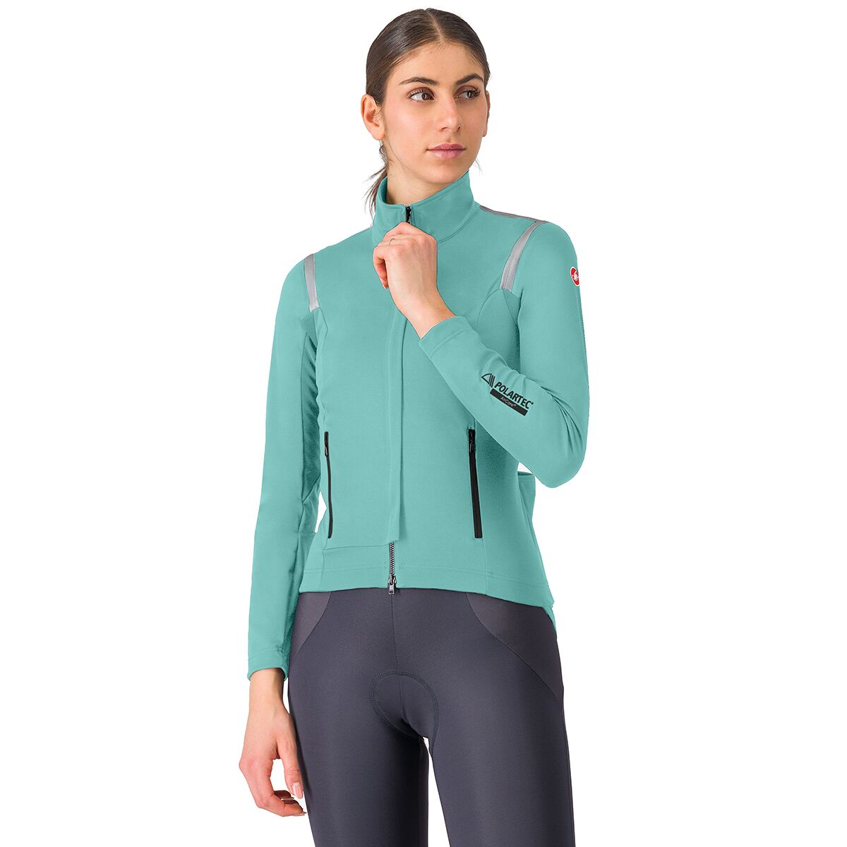 Castelli Castelli Women's Perfetto RoS 3 Jacket in Pool Blue / Black Reflex - Size: Large - $160.00 at Steep and Cheap