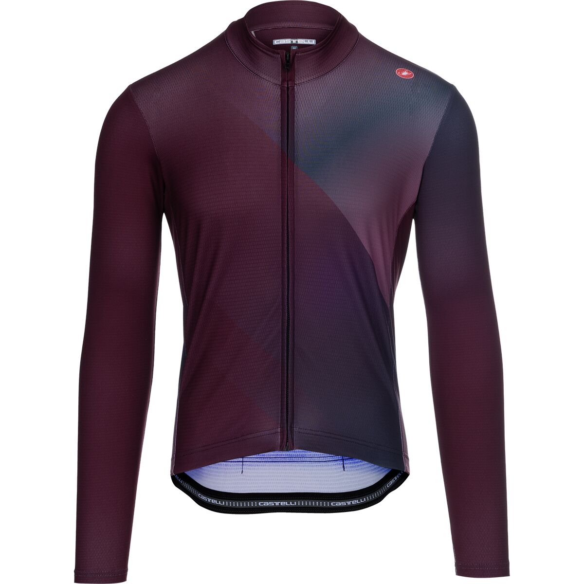 Castelli Men's Amplify Thermal Limited Edition Jersey in Deep Bordeaux / Twilight Blue / Deep Purple - Size: XL