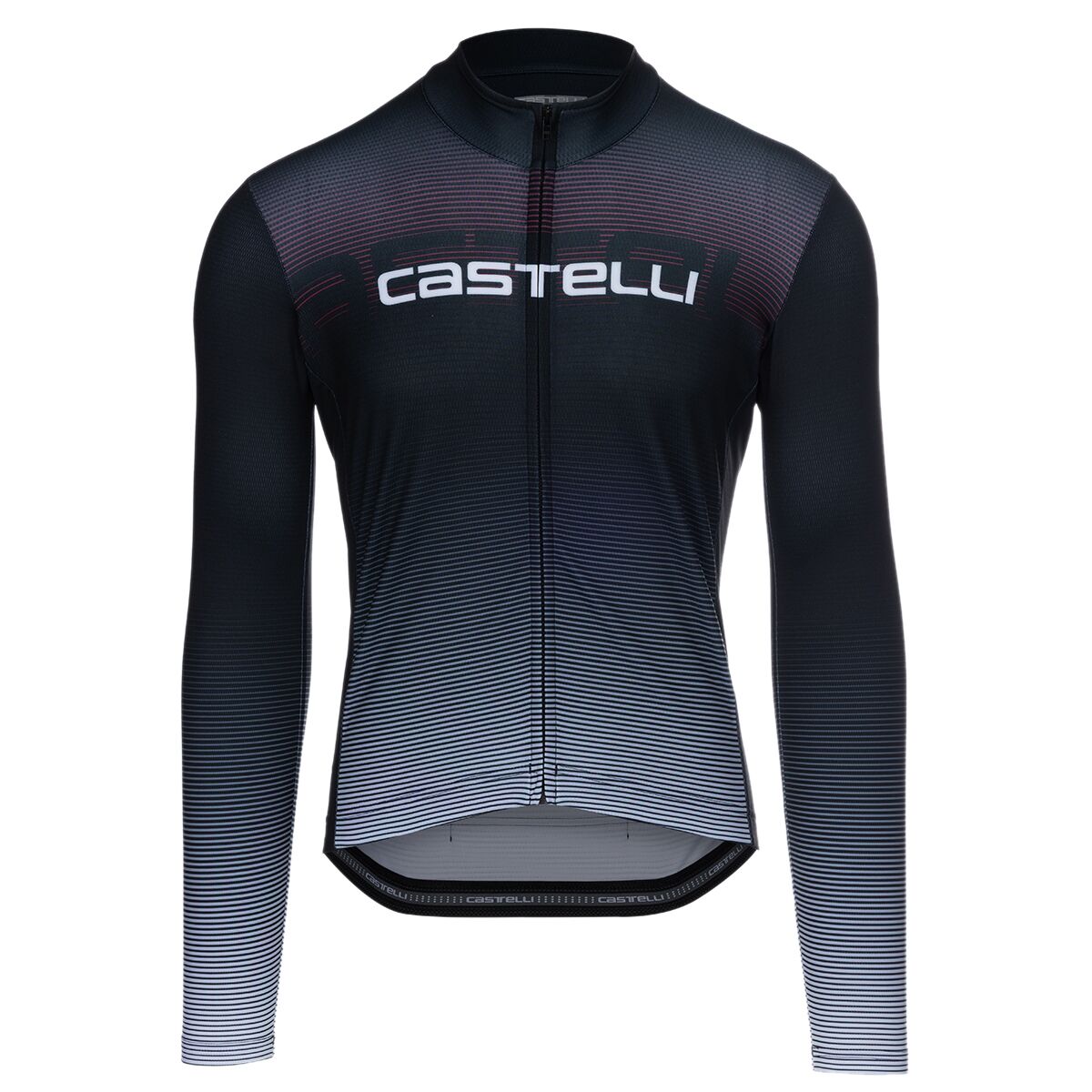 Castelli Men's Apice Thermal Limited Edition Jersey in Black / White / Red - Size: Large