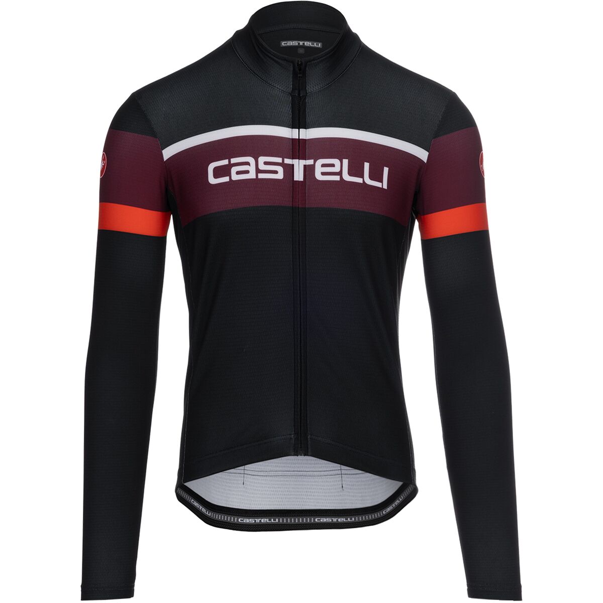 Castelli Men's Passista Limited Edition Full Zip Jersey in Black / Bordeaux / Chalk - Size: XL