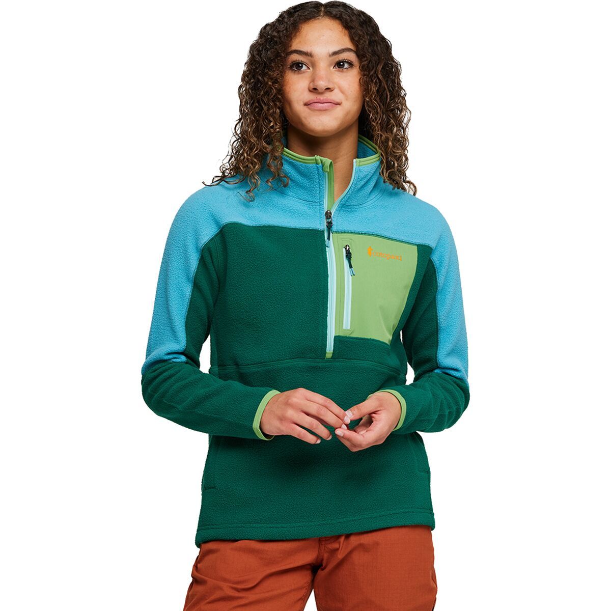 Cotopaxi Women's Abrazo Half-Zip Fleece Jacket in Cream / Sea Spray - Size: XS