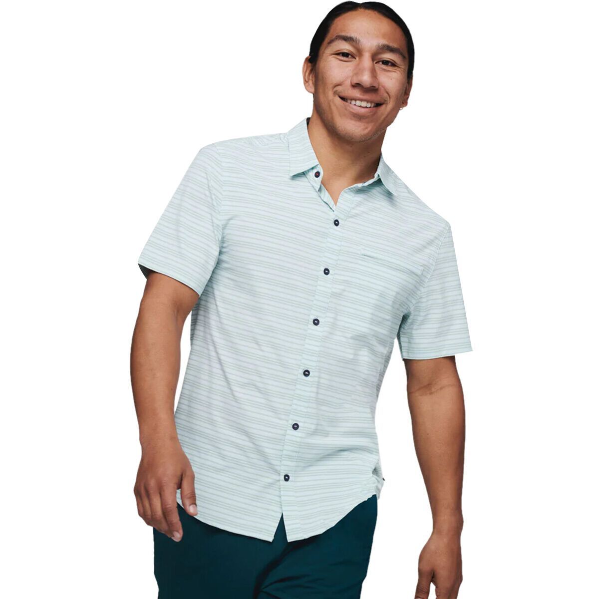 Cotopaxi Men's Cambio Button-Up Shirt in Ice Stripe - Size: Small