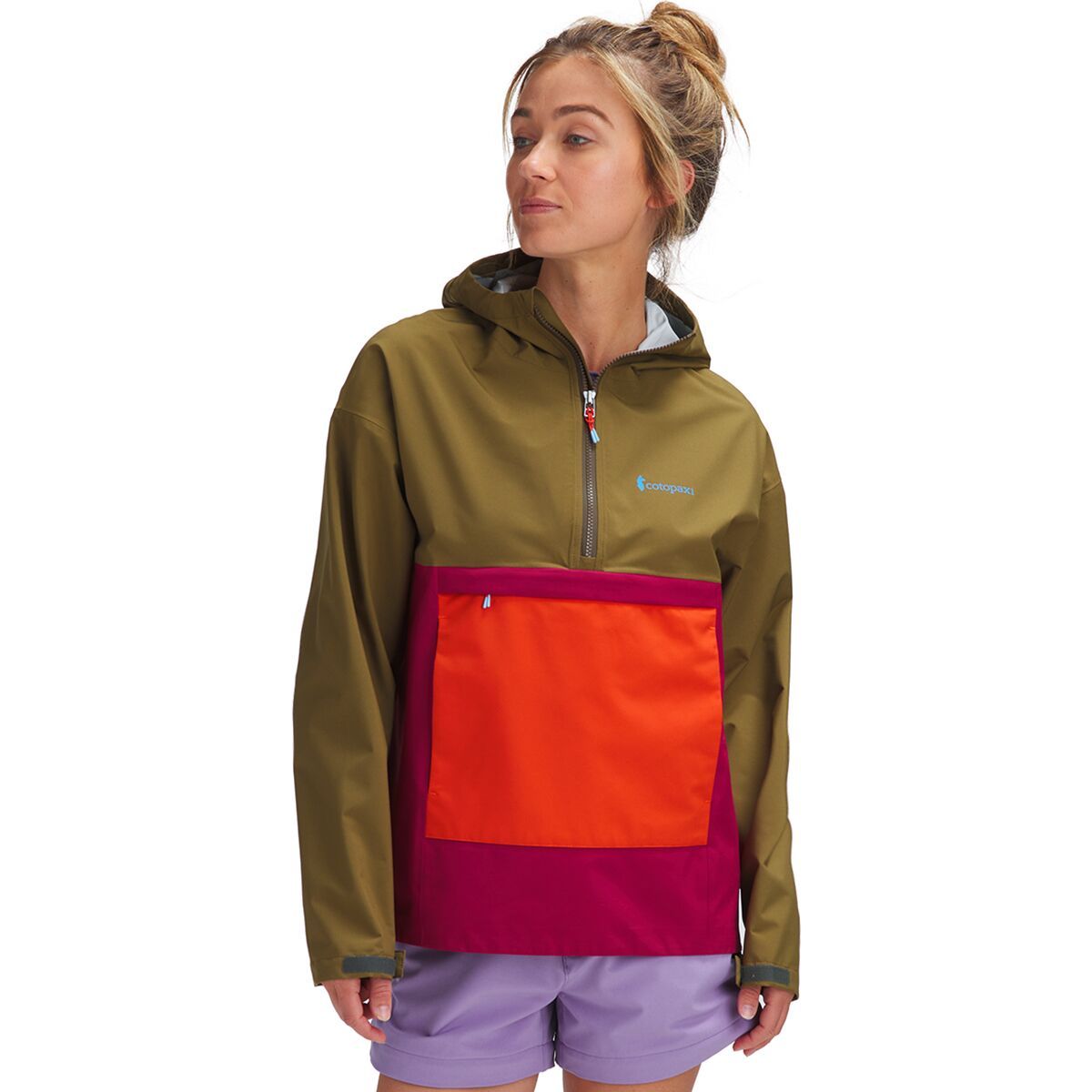 Cotopaxi Women's Cielo Rain Anorak in Strawberry / Wine - Size: Small