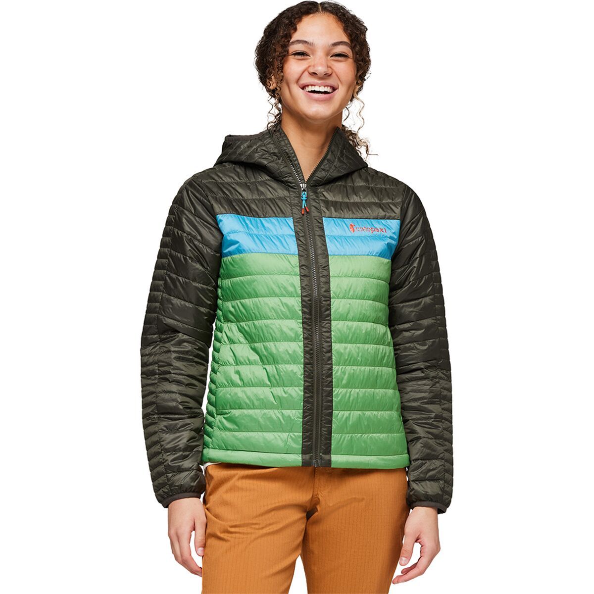 Cotopaxi Women's Capa Insulated Hooded Jacket in Iron & Kelp - Size: Small