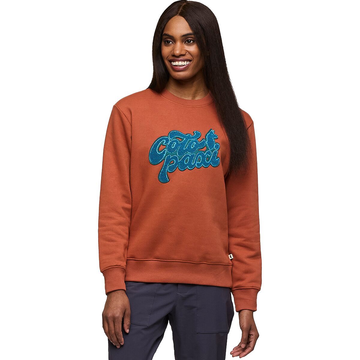Cotopaxi Women's Coto-Patch Crewneck Sweatshirt in Faded Brick - Size: XS